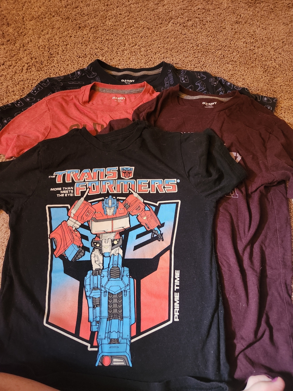 Old Navy Boys XL 3 Tees & Transformers Graphic Tee